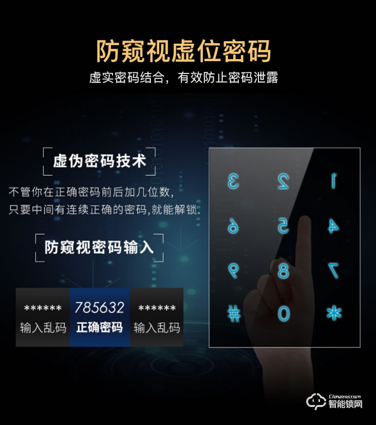 威士迪智能鎖 H610指紋密碼刷卡鎖