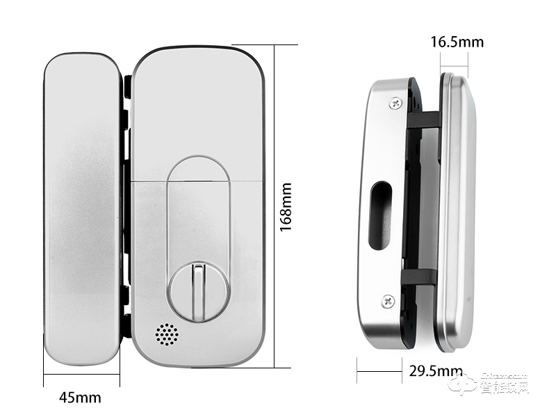 祖程智能鎖 辦公室玻璃門免開孔智能鎖