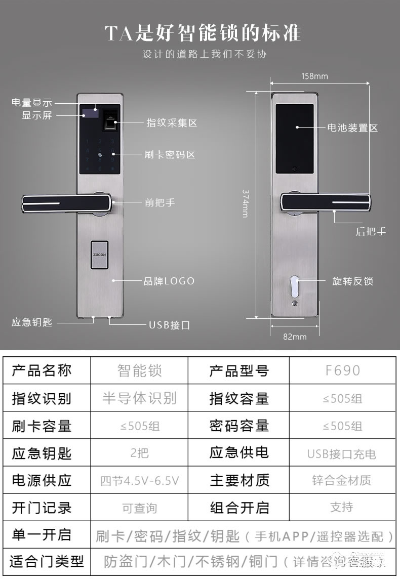 祖程智能鎖 手機App遠程遙控鎖