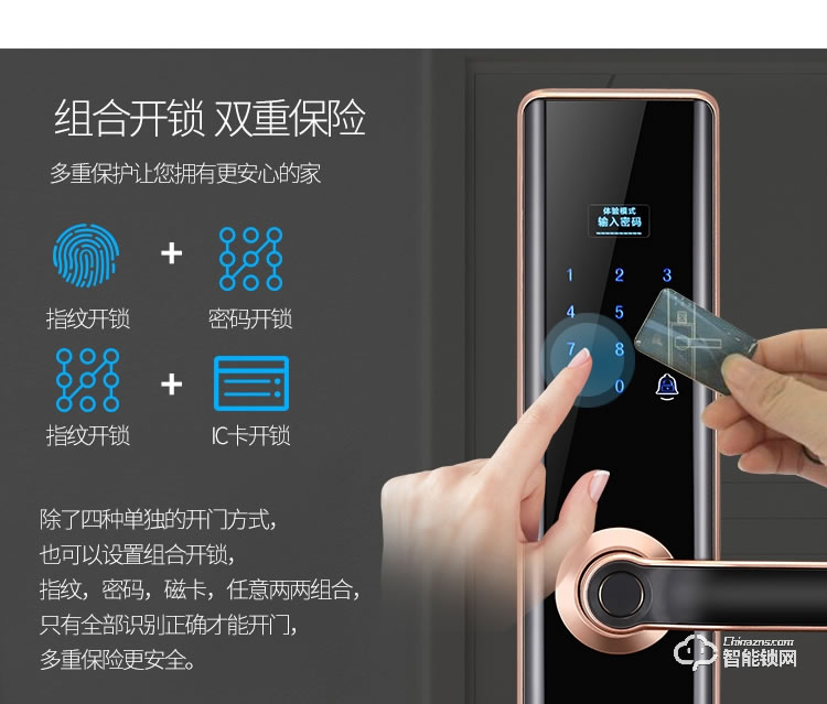 五優家家指紋鎖 家用高檔防盜門鎖