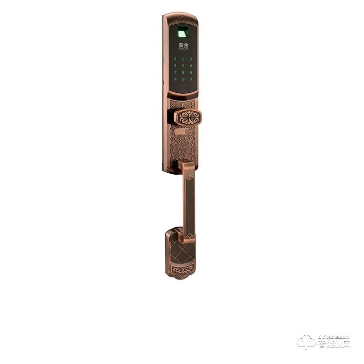 巨力指紋鎖 T006鋁合金紅古銅-1智能密碼鎖
