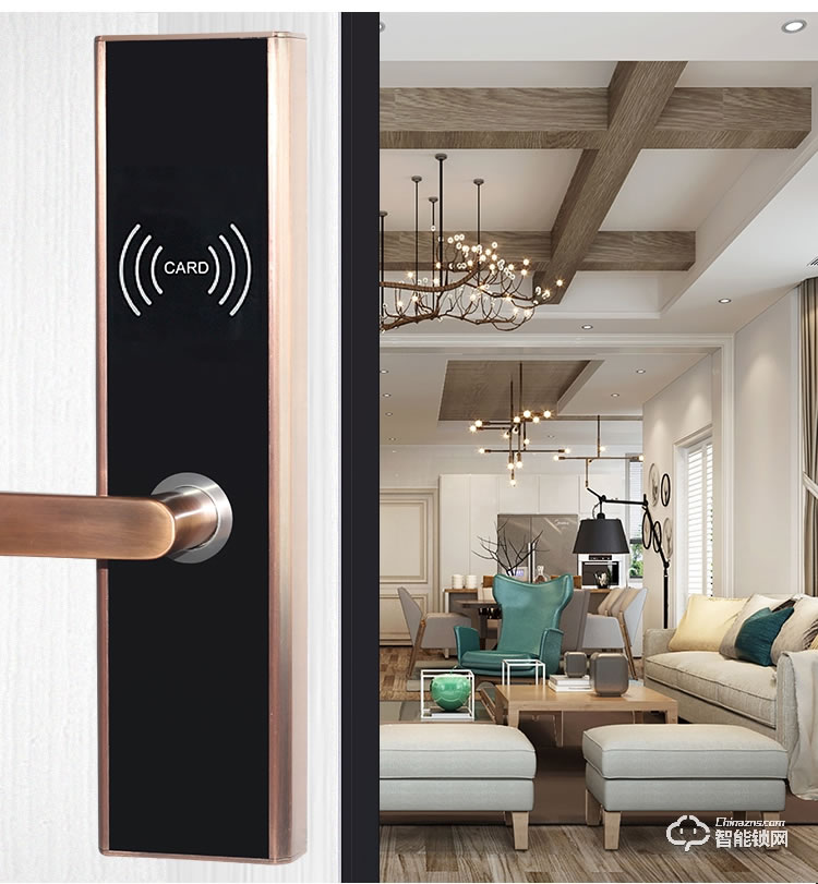 居頂指紋鎖 感應門鎖IC卡磁卡安全客房鎖