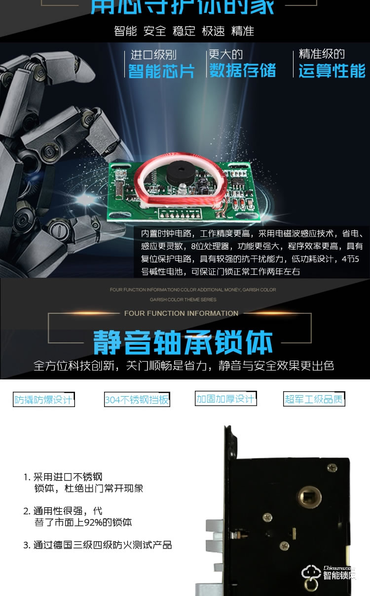 錦豫智能鎖 電子門(mén)鎖酒店磁卡鎖