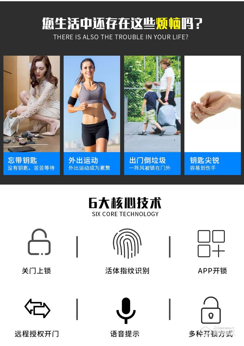 思瑪特智能鎖 鋅合金密碼鎖智能鎖
