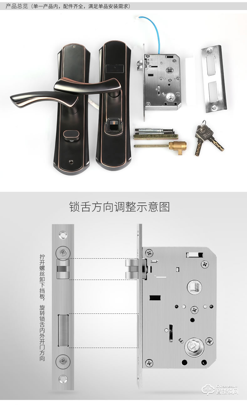 巨頭智能鎖 家用室內(nèi)木門防盜鎖