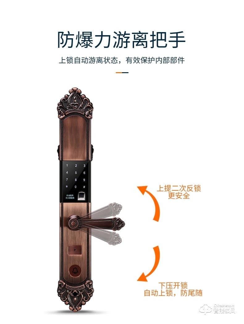 巨頭智能鎖 別墅大門復古智能門鎖