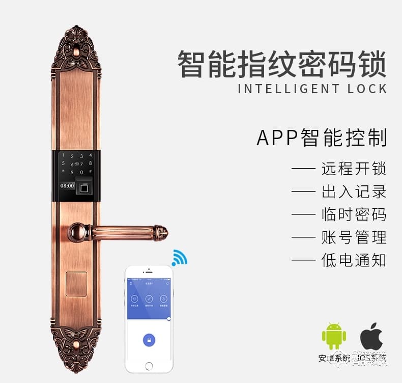 佳寶麗智能鎖 歐式別墅門鎖大門電子鎖