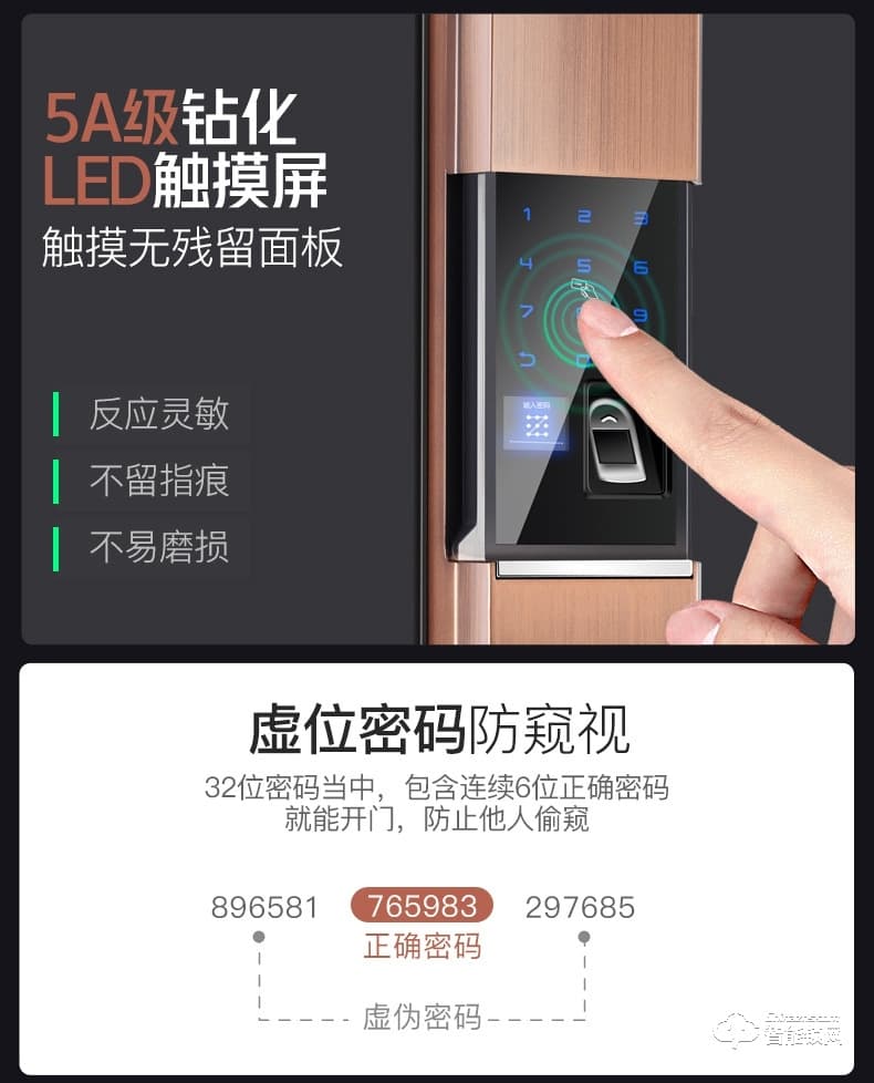 歐慕斯智能鎖 自動下滑蓋密碼遠程控制智能鎖