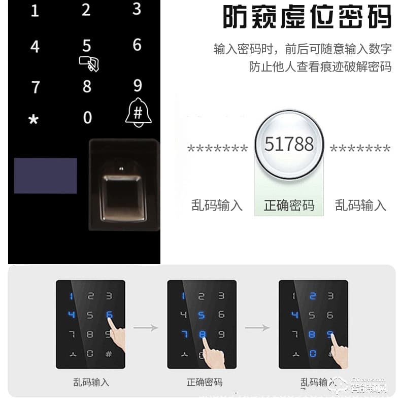 我愛我家智能鎖 滑蓋指紋密碼鎖