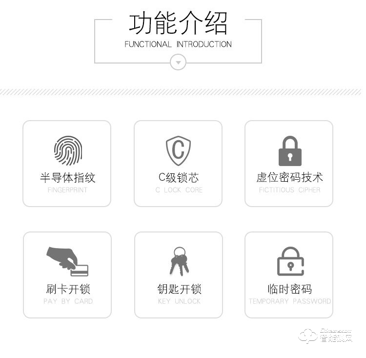 夕上智能鎖 C1全自動指紋密碼鎖