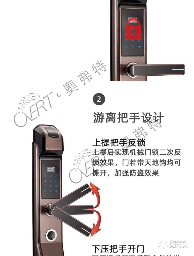 奧弗特智能鎖 半導(dǎo)體指紋鎖密碼鎖