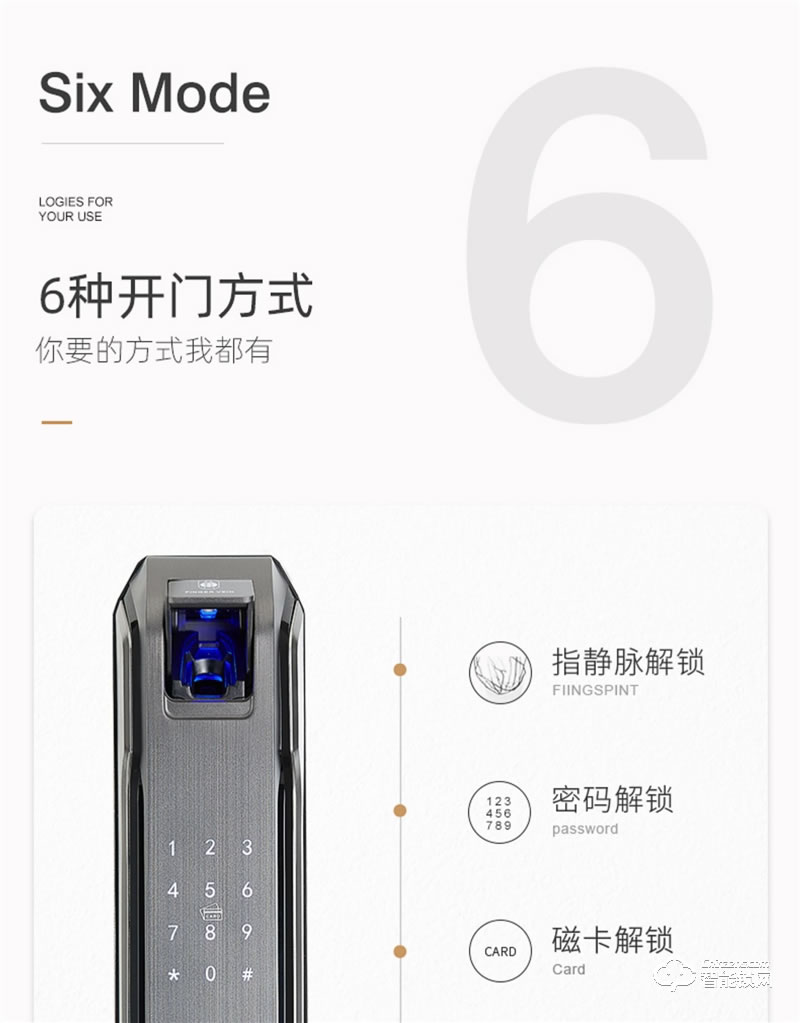 樸墅指靜脈鎖 P83全自動指紋鎖家用防盜門鎖