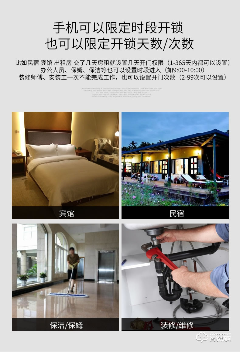 智聯美家智能鎖 M0606全自動推拉式智能指紋鎖