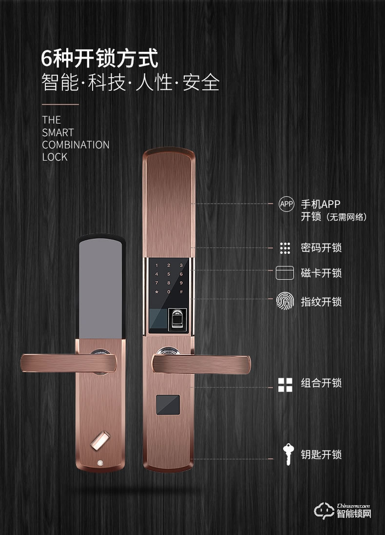智聯(lián)美家智能鎖 M0506自動下滑蓋智能密碼鎖