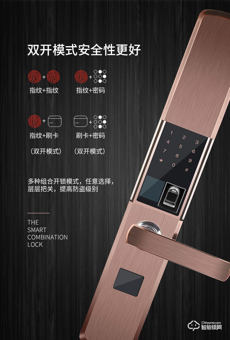 智聯(lián)美家智能鎖 M0506自動下滑蓋智能密碼鎖