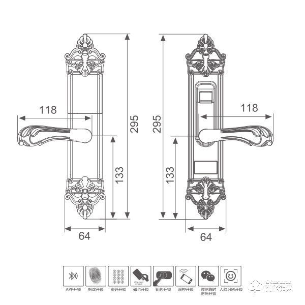 福樂(lè)門智能鎖 F-N2020室內(nèi)門智能鎖