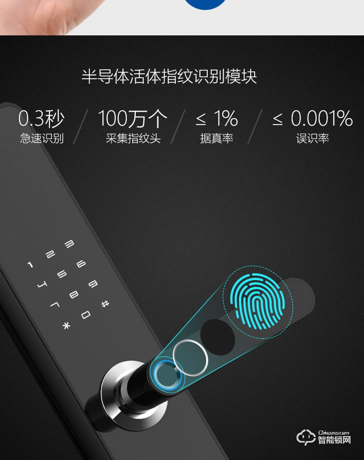 居聯(lián)智能鎖 B2-B電磁防護(hù)活體指紋智能鎖