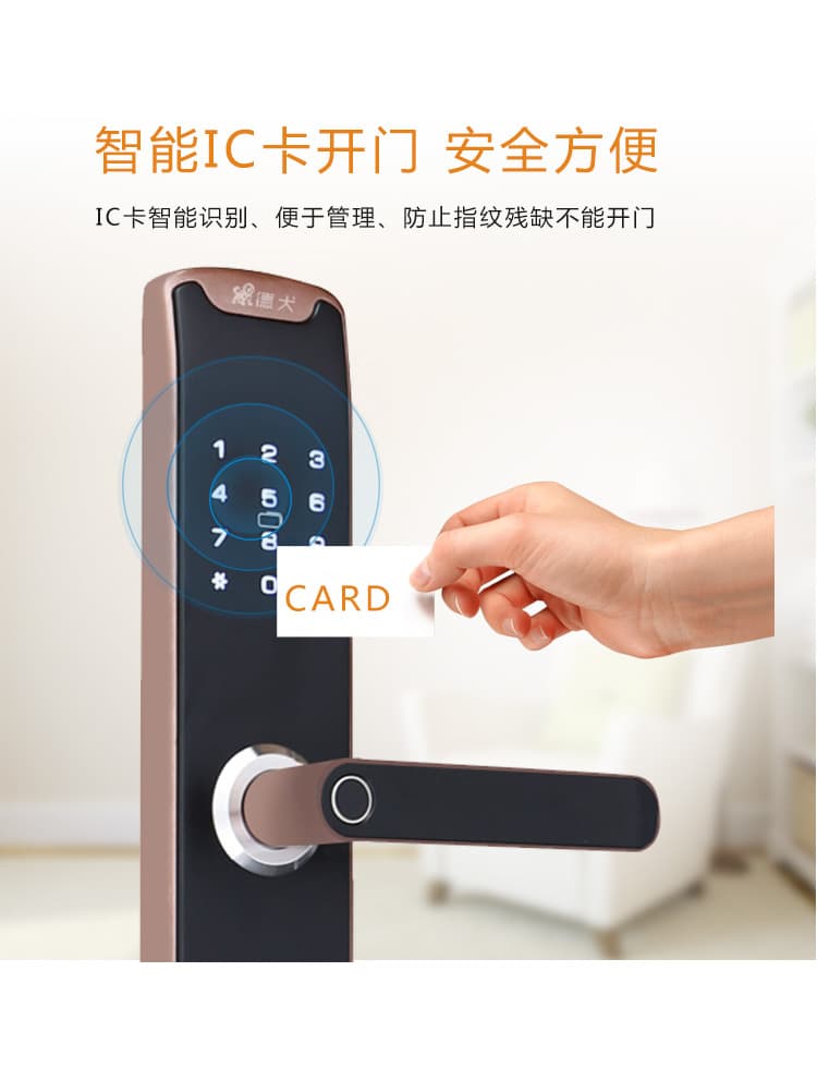 德犬智能鎖 L8直板人臉識別智能鎖