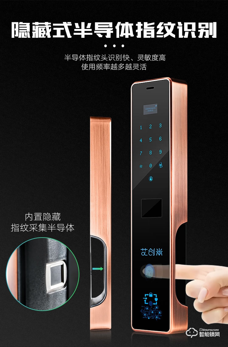 艾創米智能鎖 F2全自動新款大門遠程密碼鎖