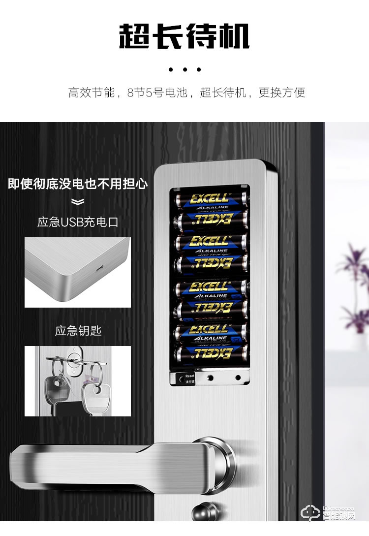 艾創米智能鎖 F3全自動人臉識別智能鎖電子門鎖