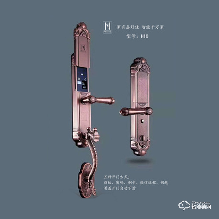 嘉好佳智能鎖 H10別墅滑蓋指紋密碼鎖