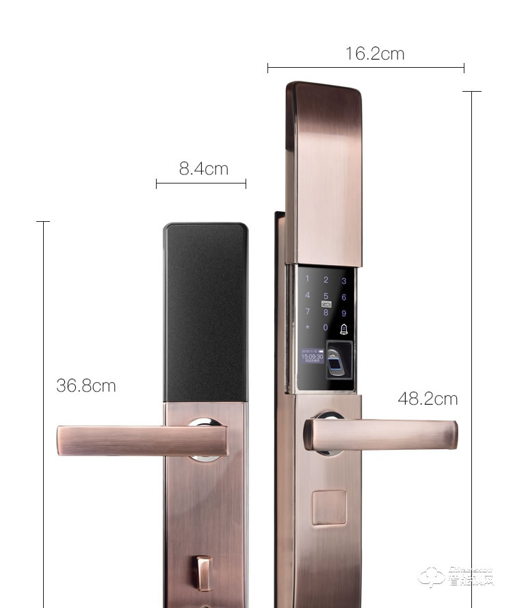 科思德智能鎖 K3家用防盜門滑蓋指紋鎖智能鎖