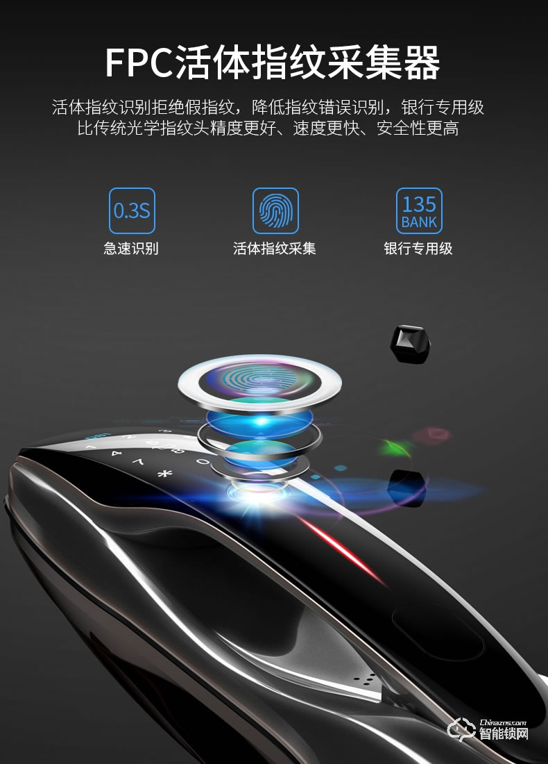 掌航智能鎖 Q8全自動(dòng)智能鎖電子密碼鎖