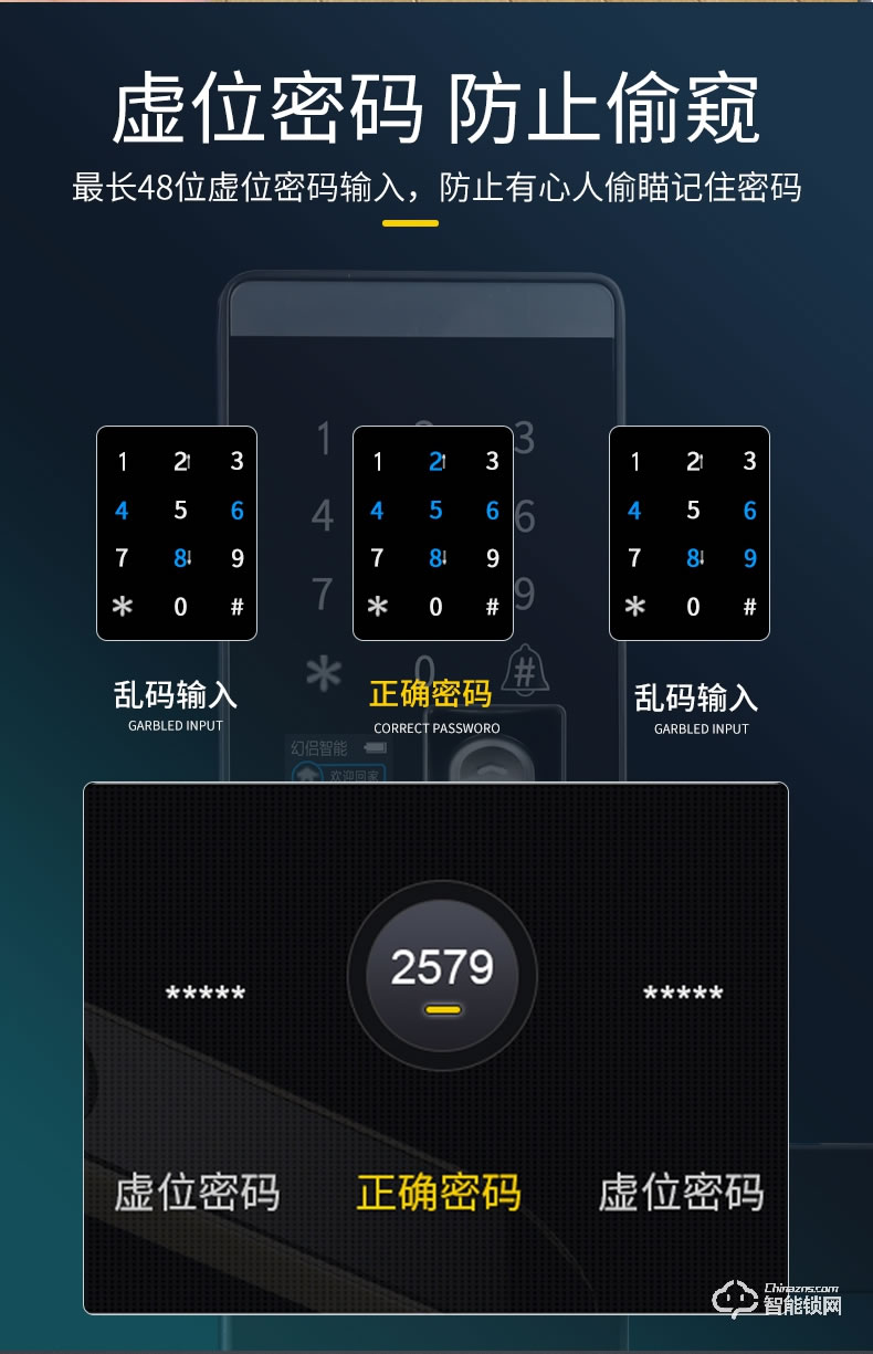 幻侶智能鎖 D650家用防盜門(mén)電子鎖智能門(mén)鎖