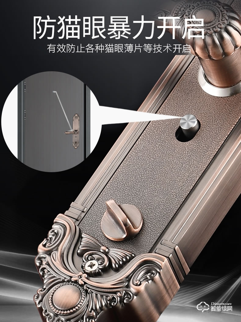 幻侶智能鎖 龍頭別墅門全自動雙開門智能密碼鎖