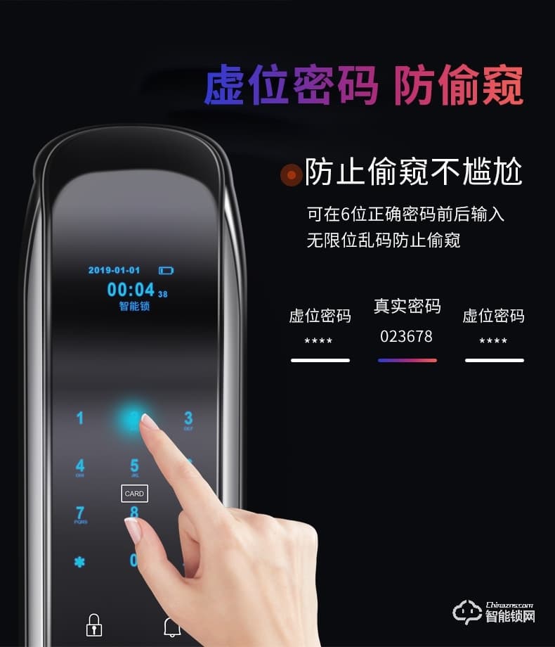 拓西智能鎖 TX-F5-2全自動(dòng)推拉式智能密碼鎖