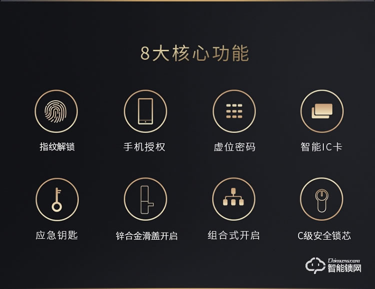 致能家智能鎖 Note3家用防盜門智能指紋密碼鎖