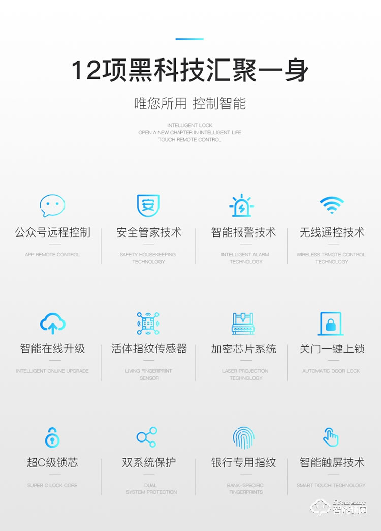 致能家智能鎖 plus1全自動(dòng)智能鎖家用防盜門指紋