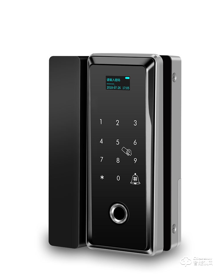 比利熊智能鎖 D901免開孔免布線玻璃智能鎖