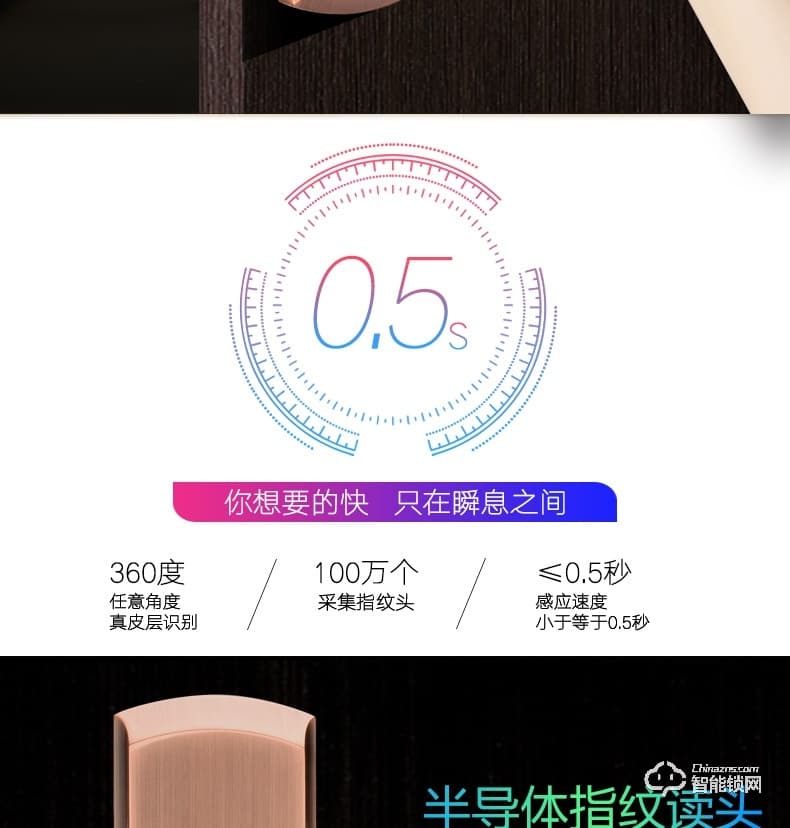 比利熊智能鎖 815全自動(dòng)下滑蓋智能鎖