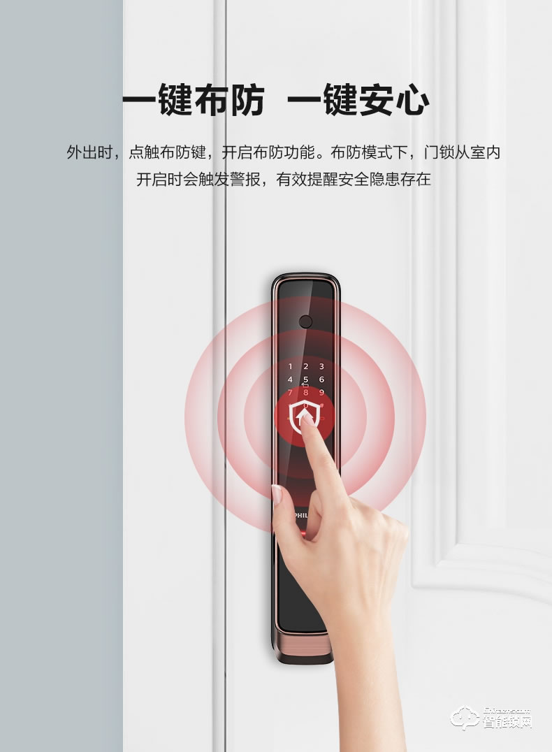 飛利浦智能鎖 9300全自動(dòng)推拉式智能鎖