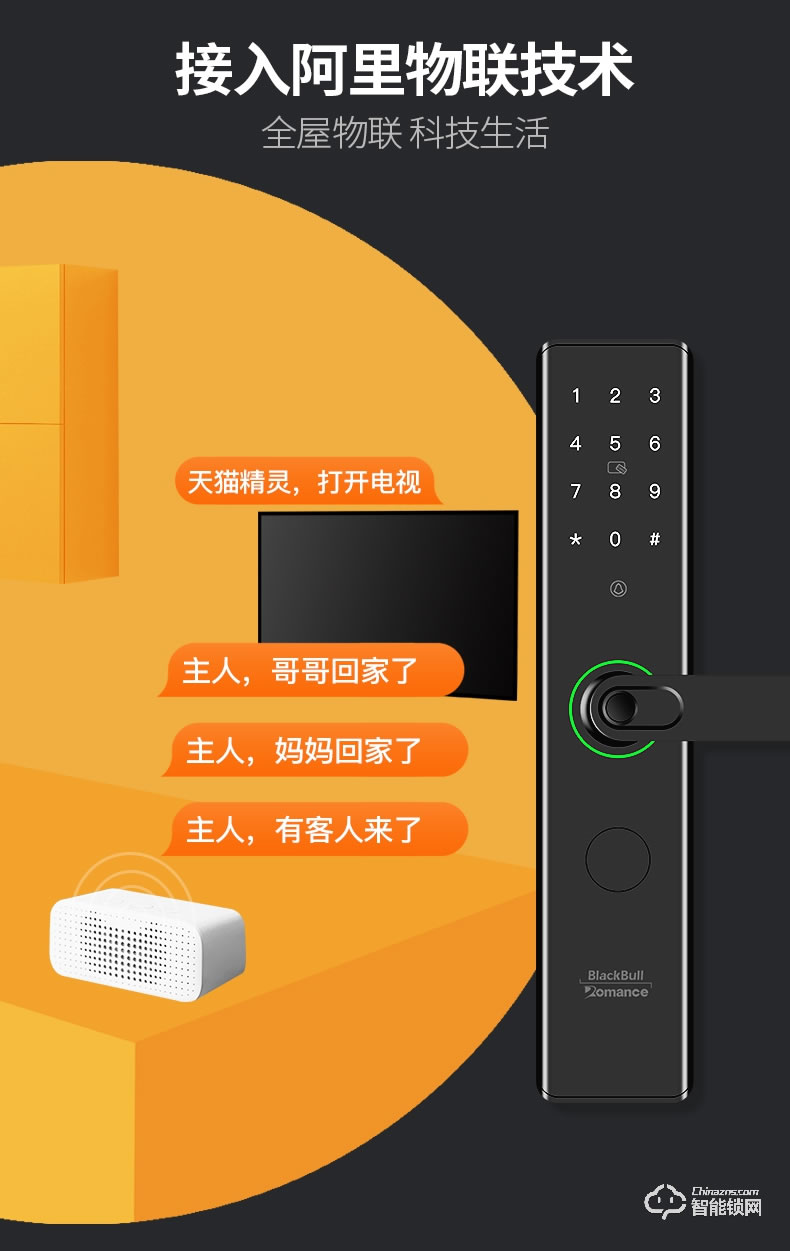 羅曼斯智能鎖 G3家用防盜門(mén)指紋鎖電子門(mén)鎖