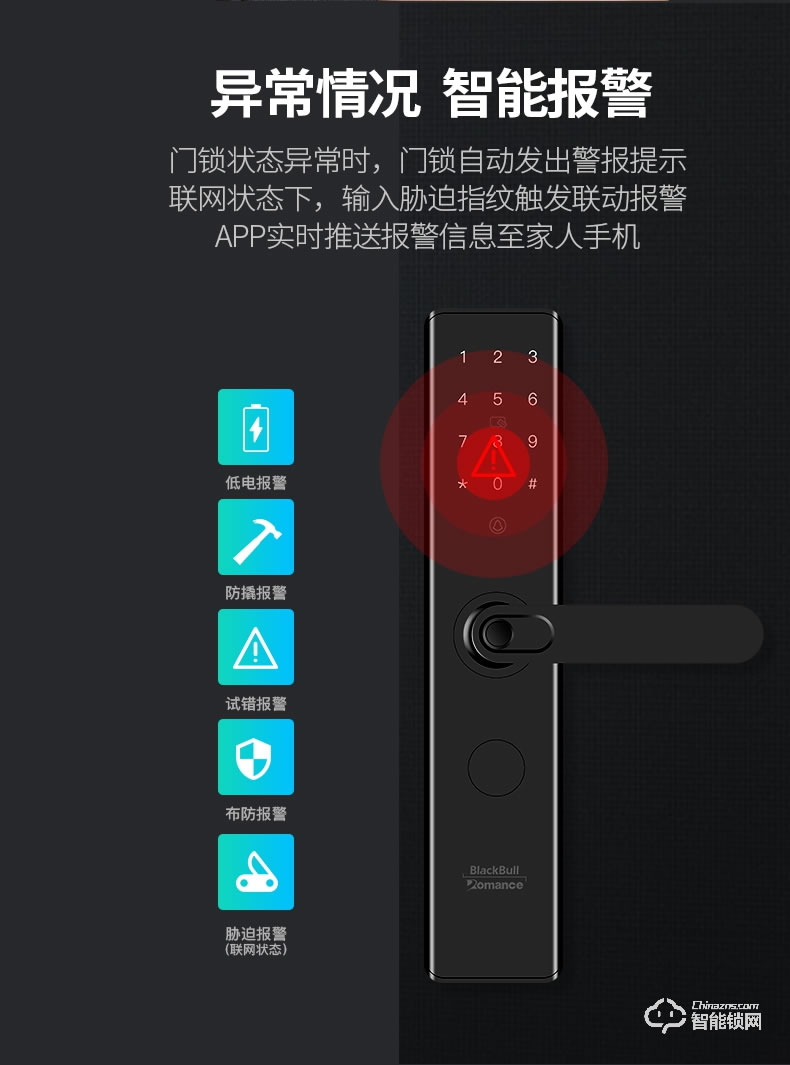 羅曼斯智能鎖 G3家用防盜門(mén)指紋鎖電子門(mén)鎖