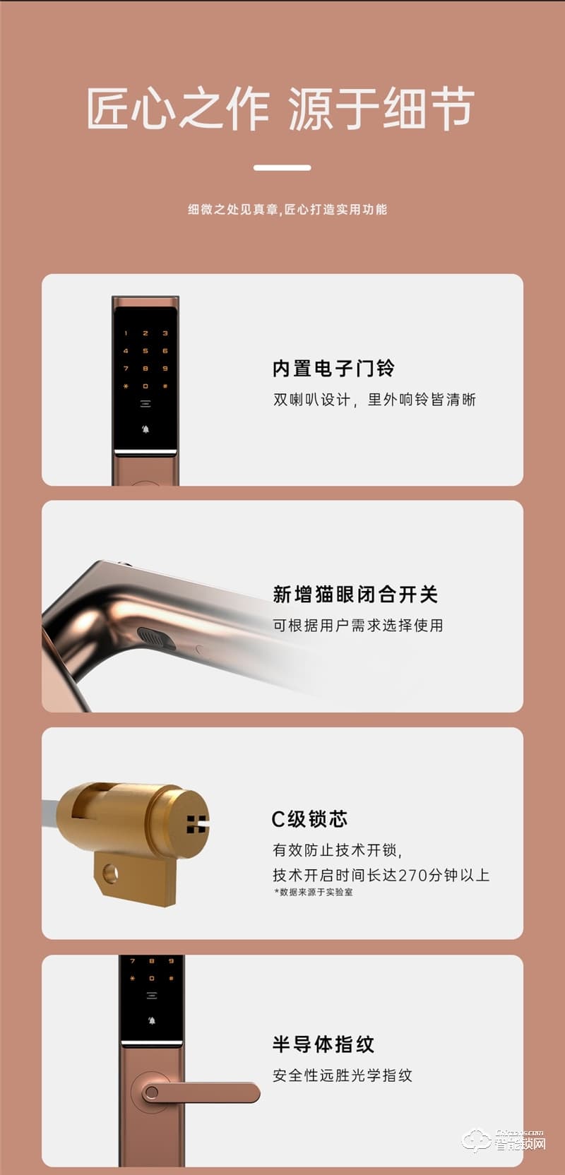 保仕盾智能鎖 Z2家用防盜門電子鎖