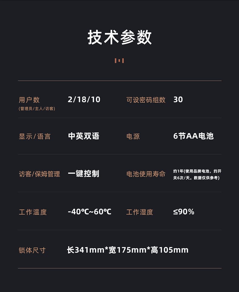 東屋智能鎖 M8指靜脈識別鎖