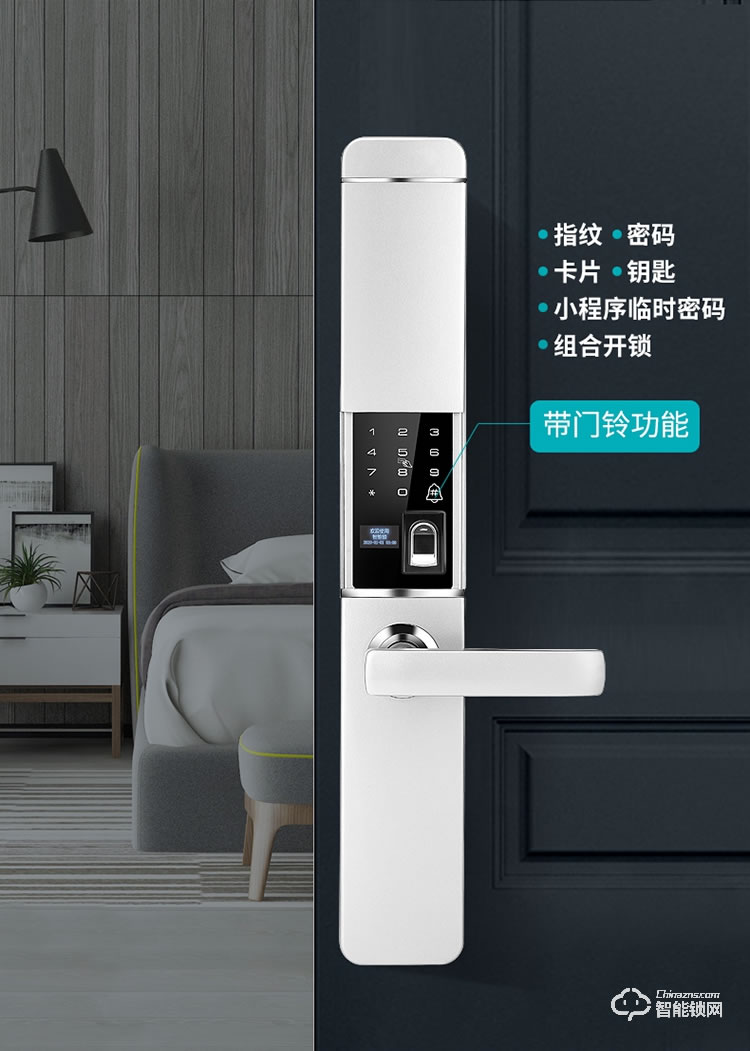 薩萊明智能鎖 V9滑蓋家用防盜門(mén)智能鎖