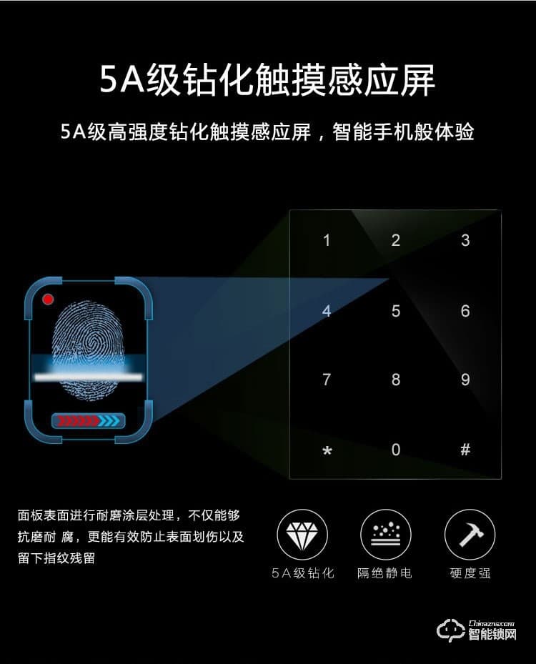 科林達智能鎖 K7X家用防盜門指紋密碼鎖