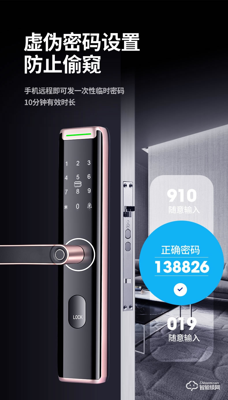 普利邦智能鎖 家用密碼鎖防盜電子智能鎖