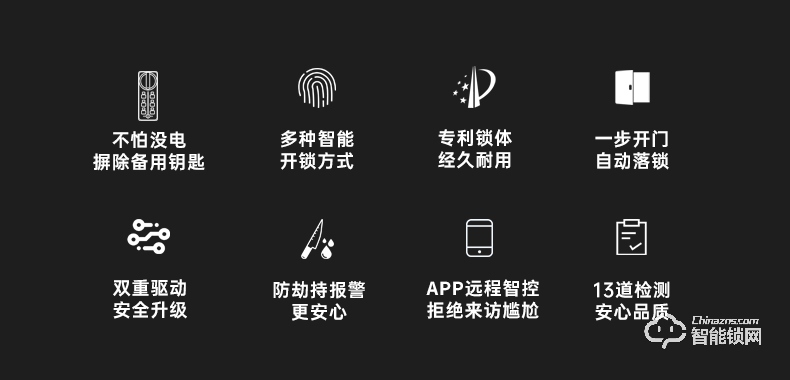 琨山通用智能鎖 W85家用防盜門(mén)木門(mén)全自動(dòng)智能鎖