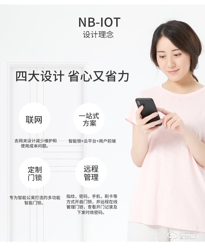 琨山通用智能鎖 DC204聯網鎖NB-IOT工程民宿酒店公寓鎖