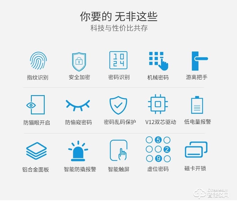 琨山通用智能鎖 Y700家用防盜門大門鎖密碼鎖