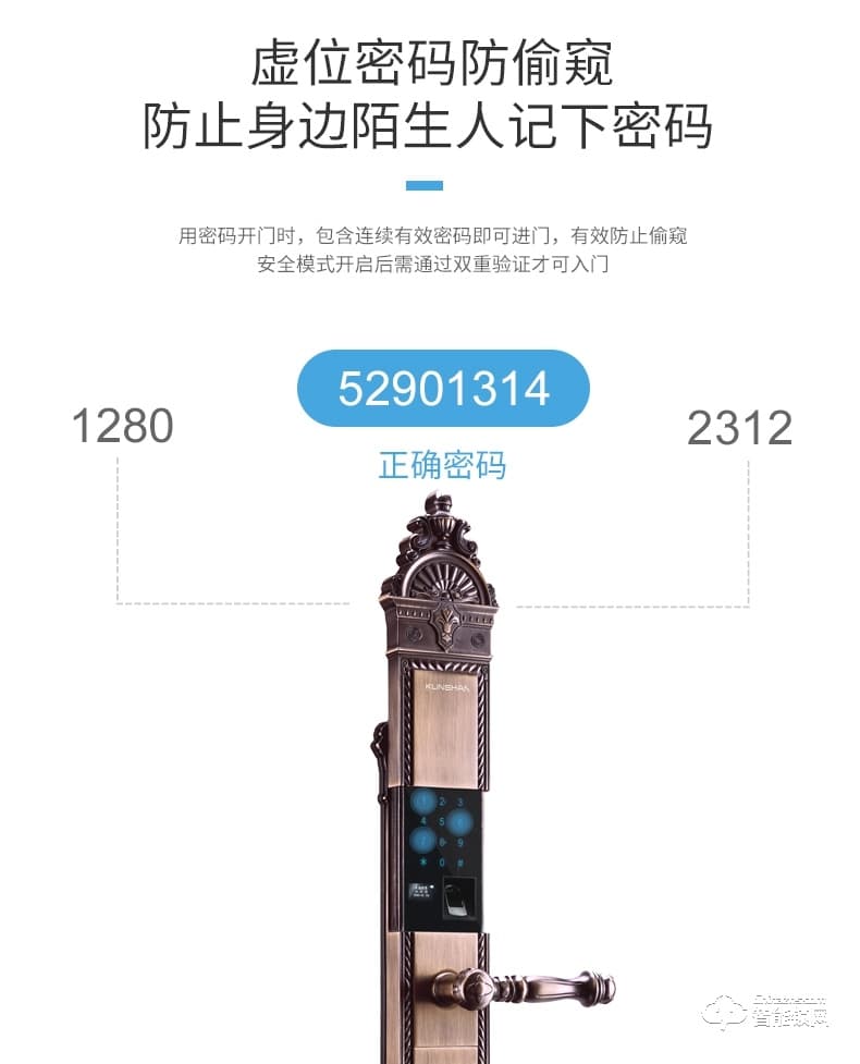 琨山通用智能鎖 D203防盜門鎖別墅大門智能鎖