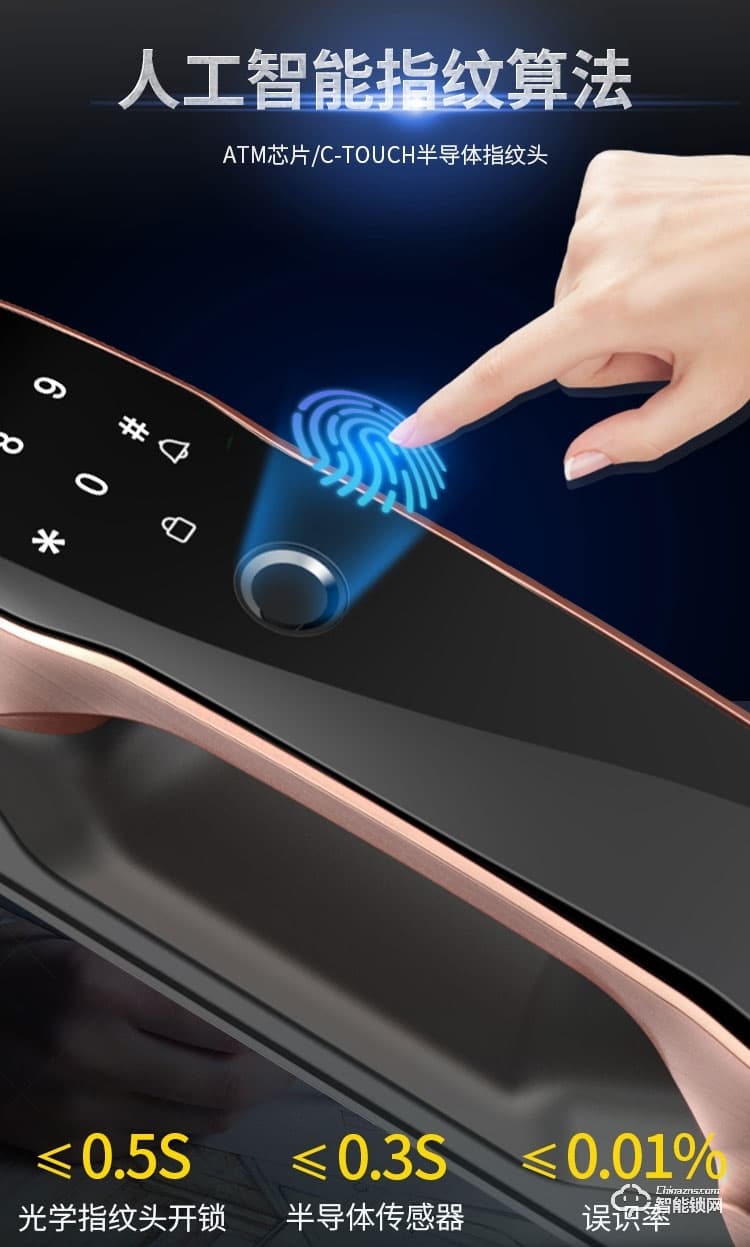 艾仕臣智能鎖 AS-005全自動(dòng)密碼鎖磁卡鎖