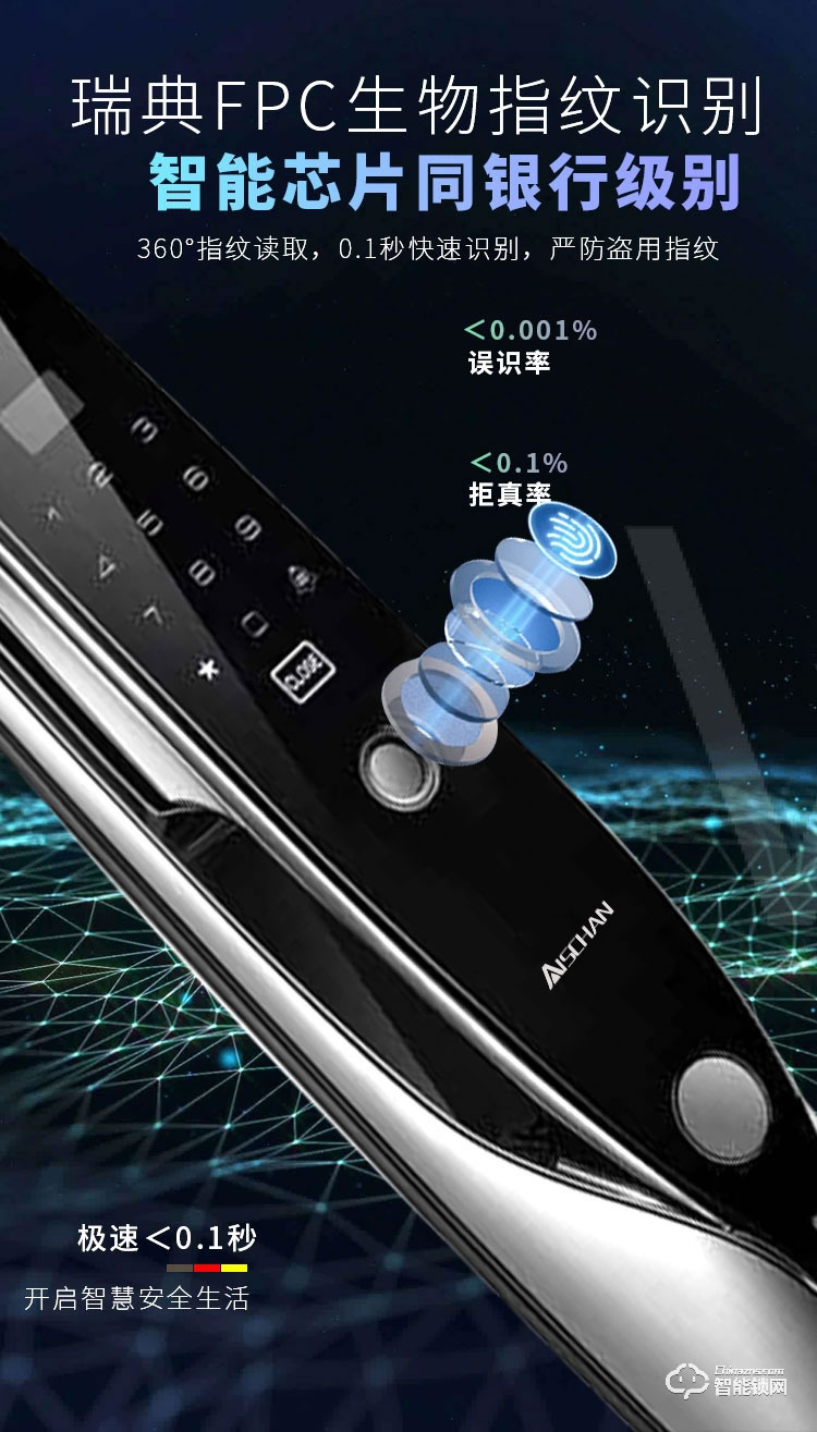 艾仕臣智能鎖 AS-008家用防盜門可視遠(yuǎn)程鎖