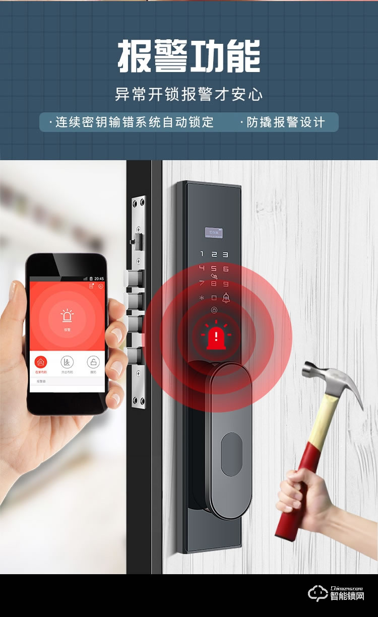 艾創(chuàng)米智能鎖 Q4全自動刷卡密碼電子鎖