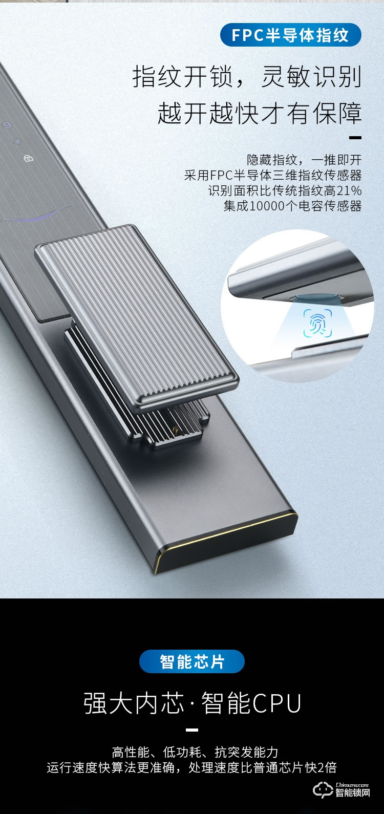 艾創(chuàng)米智能鎖 Q5家用防盜門刷卡密碼鎖